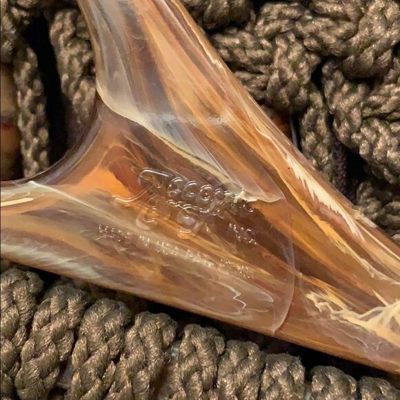 Vtg 70s brown macrame purse with plastic handles - Picture 4 of 7